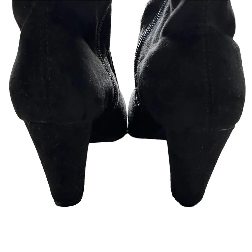Catherine Malandrino Monarch Heeled Over The Knee Boots 8.5 Black New